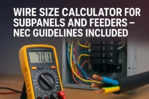 Wire Size Calculator for Subpanels and Feeders – NEC Guidelines Included 2 Wire Size Calculator for Subpanels and Feeders – NEC Guidelines Included Wire Size Calculator for Subpanels and Feeders – NEC Guidelines Included