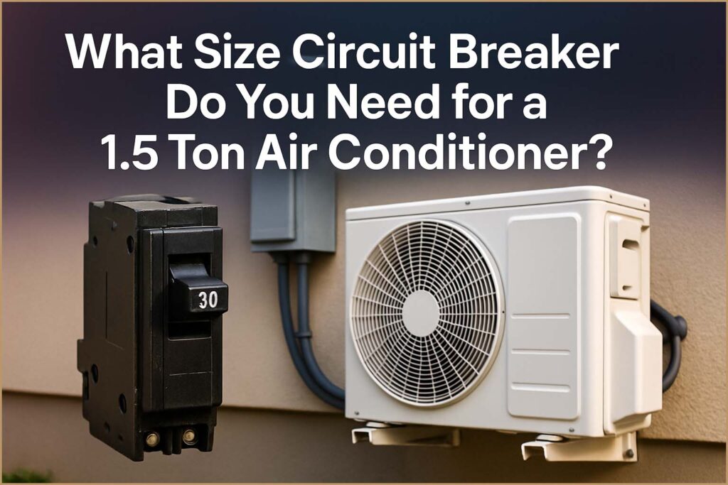 What Size Circuit Breaker Do You Need for a 1.5 Ton Air Conditioner? 1 What Size Circuit Breaker Do You Need for a 1.5 Ton Air Conditioner?