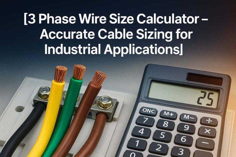 3 Phase Wire Size Calculator – Accurate Cable Sizing for Industrial Applications