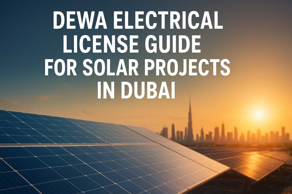 DEWA Electrical License Guide for Solar Projects in Dubai 1 DEWA Electrical License Guide for Solar Projects in Dubai