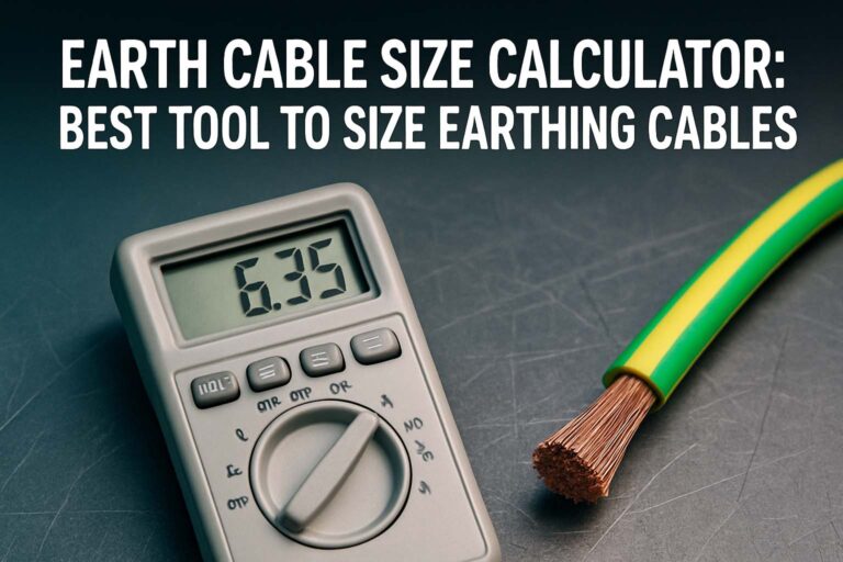 Earth Cable Size Calculator: Best Tool to Size Earthing Cables