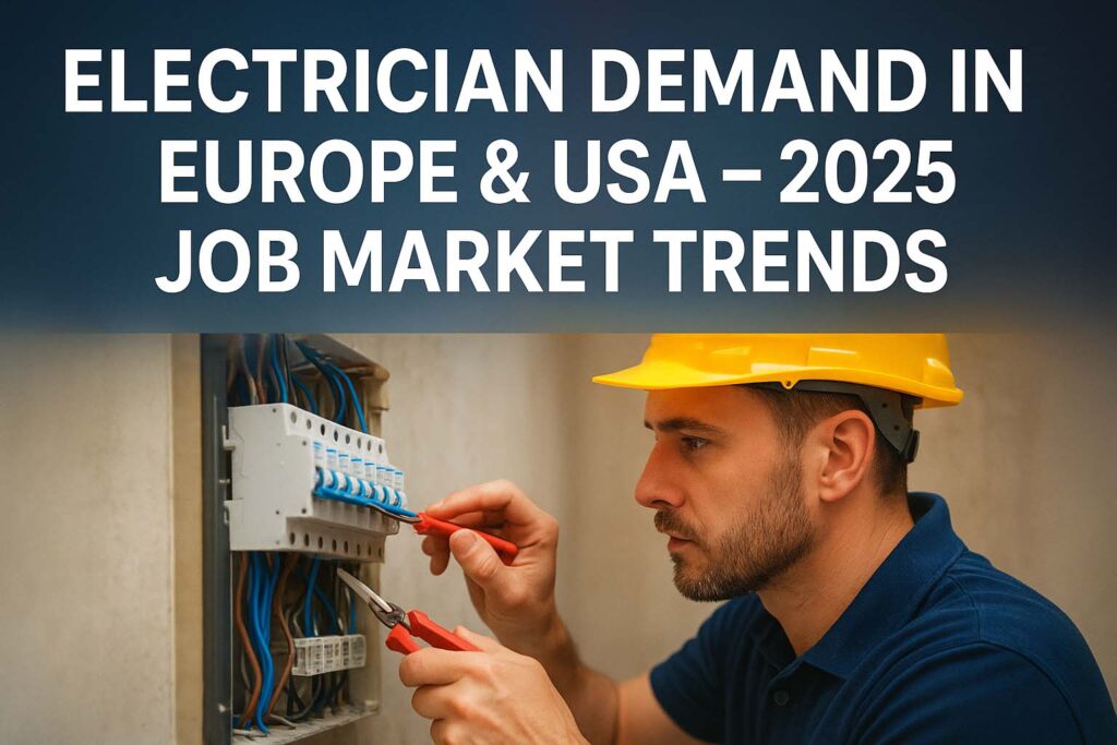 Electrician Demand in Europe & USA – 2025 Job Market Trends 1 Electrician Demand in Europe & USA – 2025 Job Market Trends