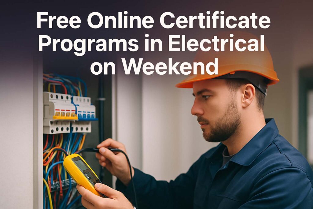 Free Online Certificate Programs in Electrical on Weekend 1 Free Online Certificate Programs in Electrical on Weekend