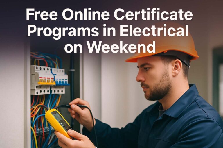 Free Online Certificate Programs in Electrical on Weekend