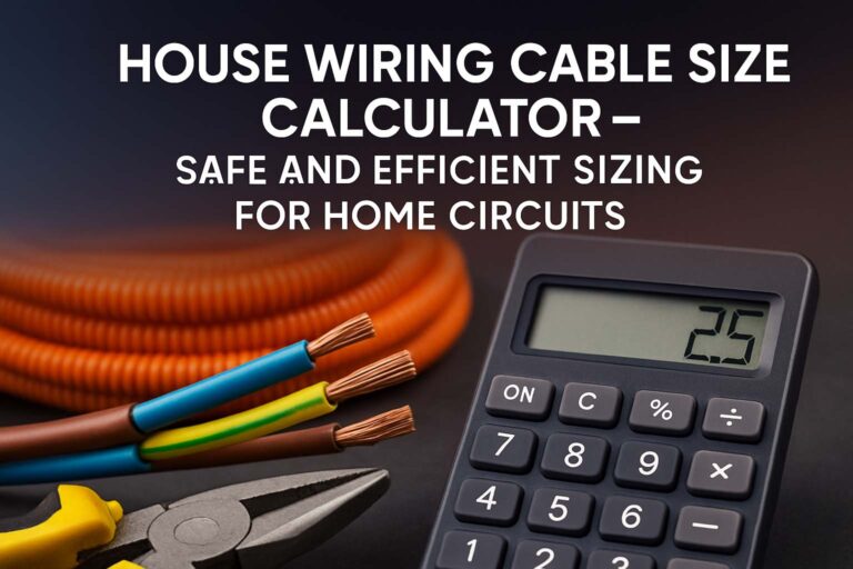 House Wiring Cable Size Calculator – Safe and Efficient Sizing for Home Circuits