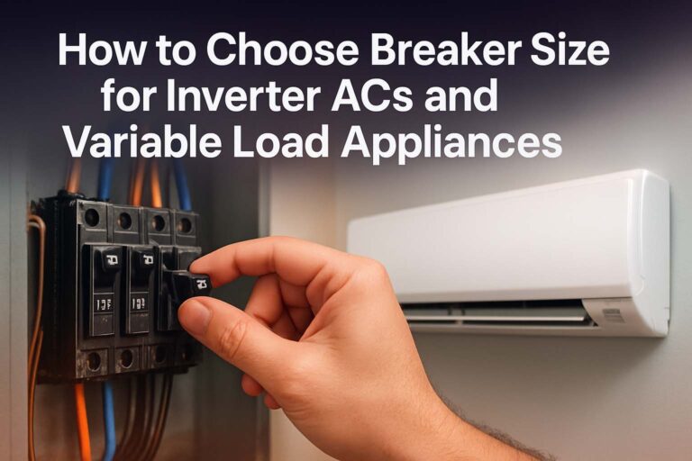 How to Choose Breaker Size for Inverter ACs and Variable Load Appliances