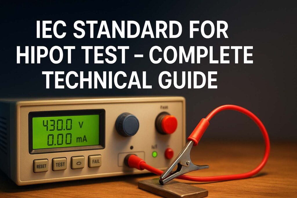 IEC Standard for Hipot Test – Complete Technical Guide 1 IEC Standard for Hipot Test – Complete Technical Guide