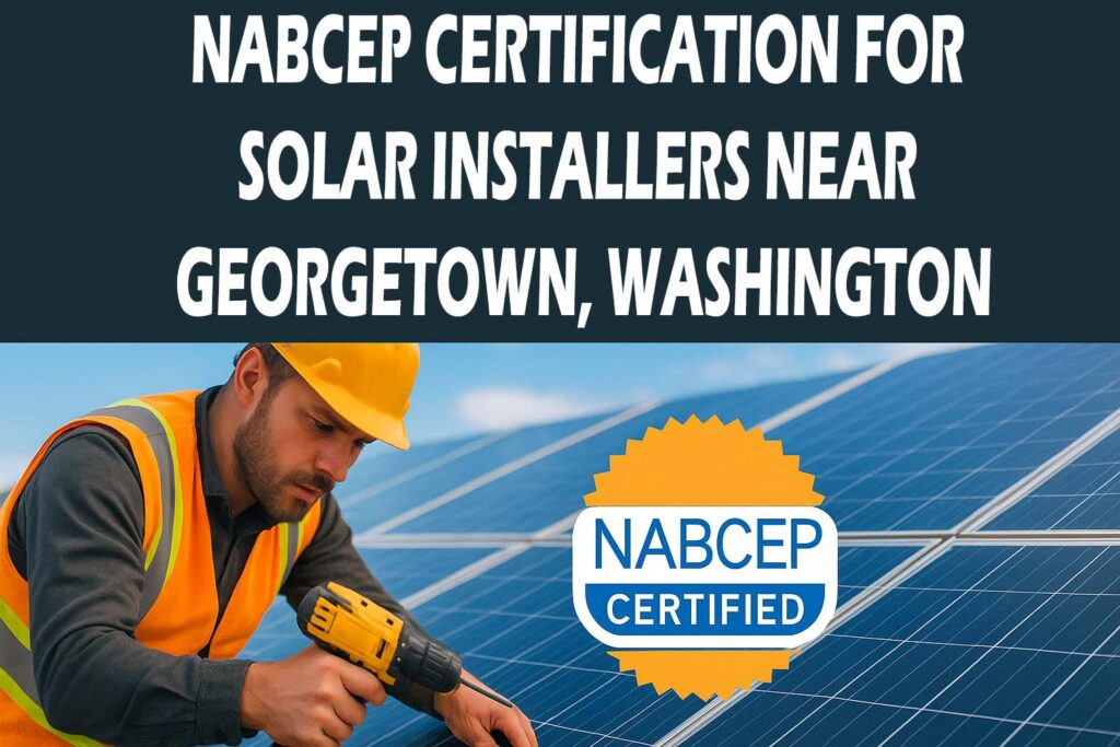 NABCEP Certification for Solar Installers Near Georgetown, Washington 1 NABCEP Certification for Solar Installers Near Georgetown, Washington