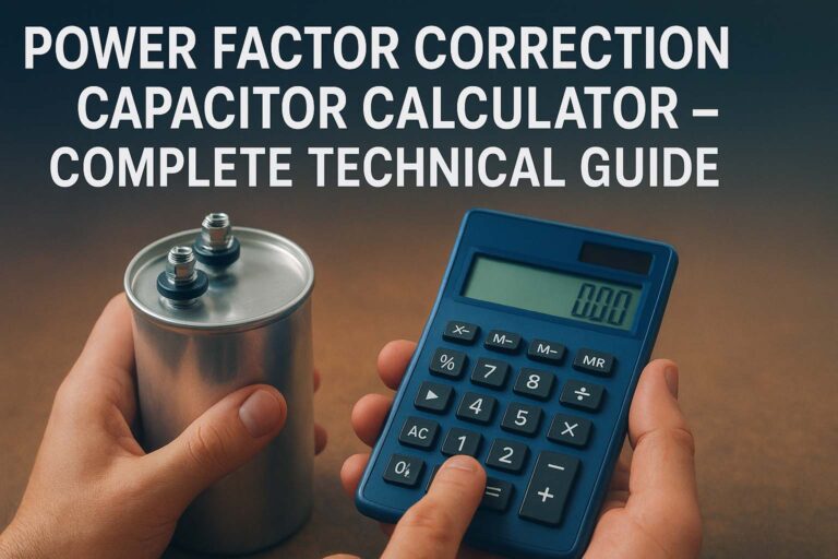 Power Factor Correction Capacitor Calculator – Complete Technical Guide
