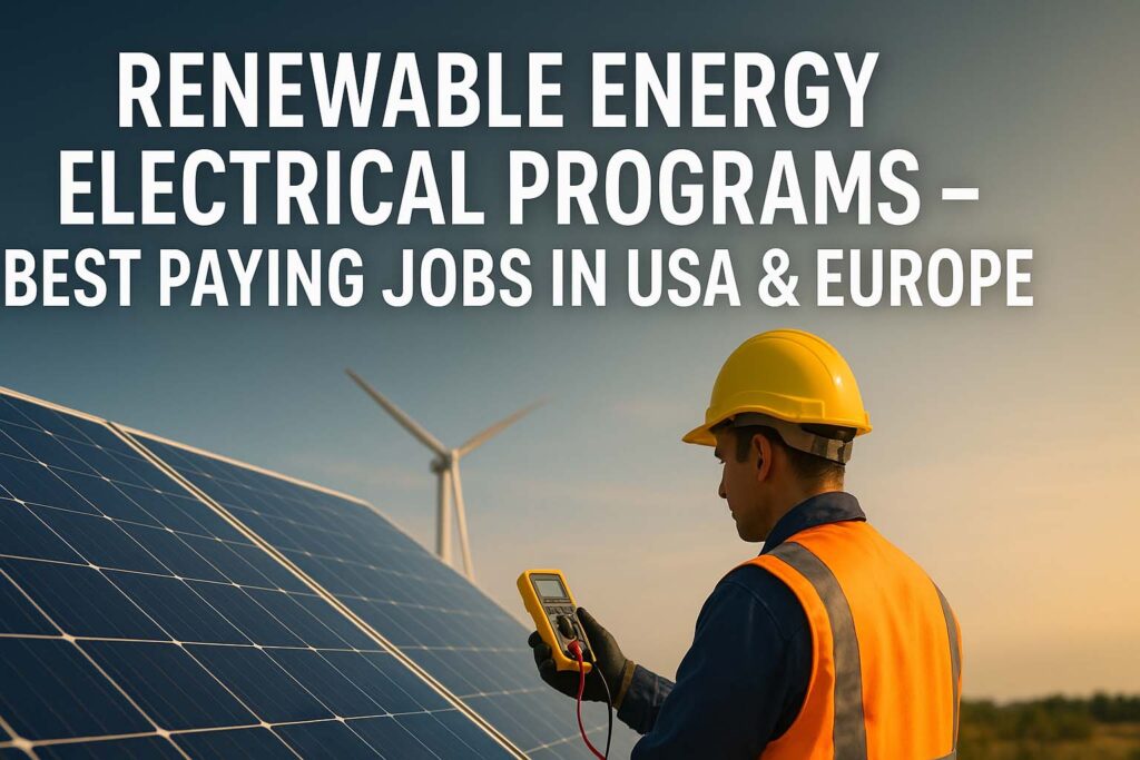 Renewable Energy Electrical Programs – Best Paying Jobs in USA & Europe 1 Renewable Energy Electrical Programs – Best Paying Jobs in USA & Europe