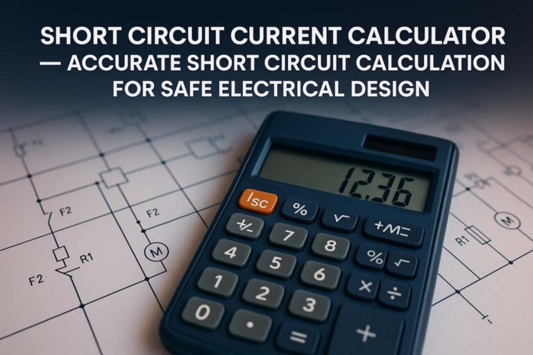 Short Circuit Current Calculator – Accurate Short Circuit Calculation for Safe Electrical Design