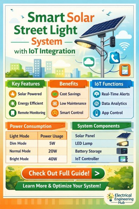 Smart Solar Street Light System with IoT Integration