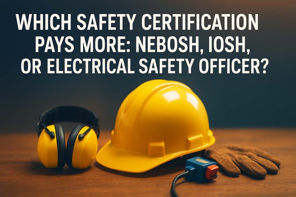 Which Safety Certification Pays More: NEBOSH, IOSH, or Electrical Safety Officer? 1 Which Safety Certification Pays More: NEBOSH, IOSH, or Electrical Safety Officer?