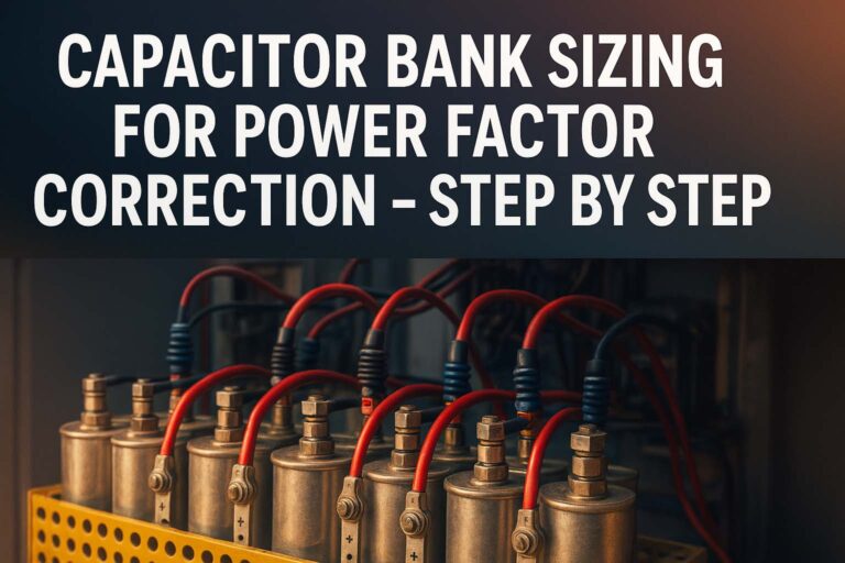 Capacitor Bank Sizing for Power Factor Correction – Step by Step