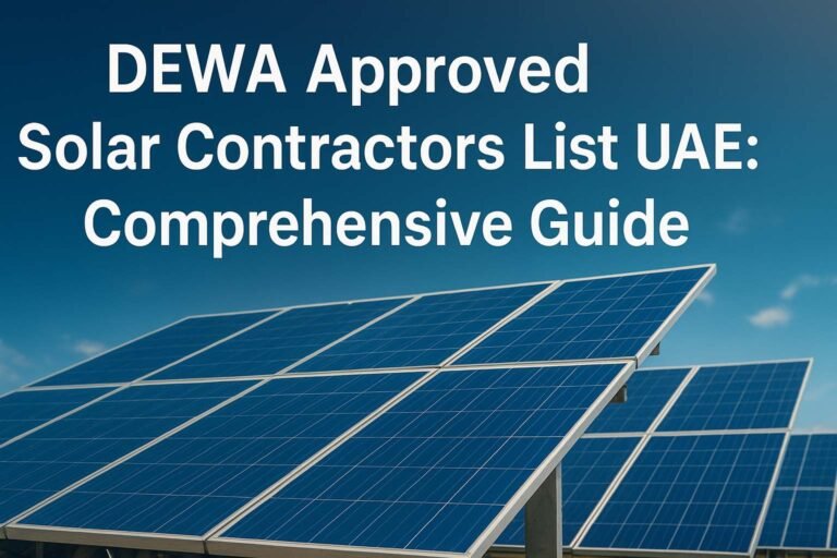 DEWA Approved Solar Contractors List UAE: Comprehensive Guide