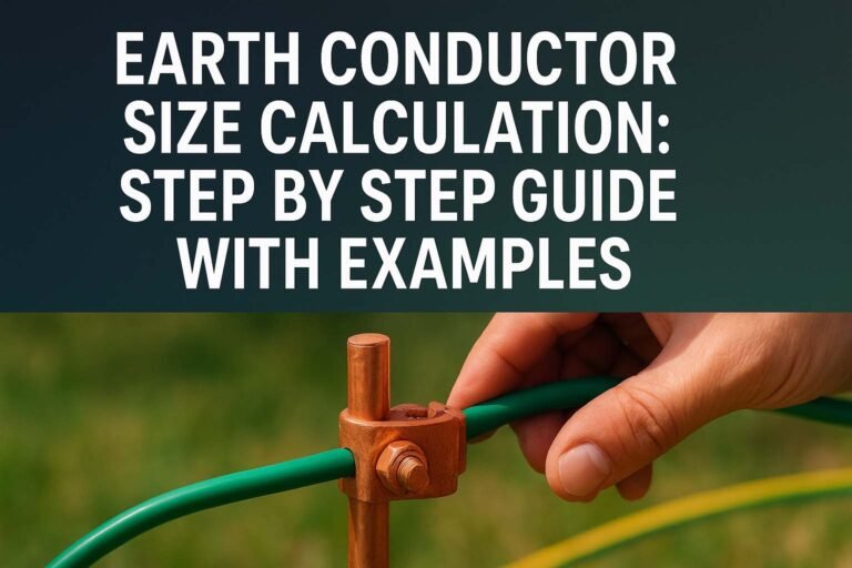 Earth Conductor Size Calculation: Step by Step Guide with Examples