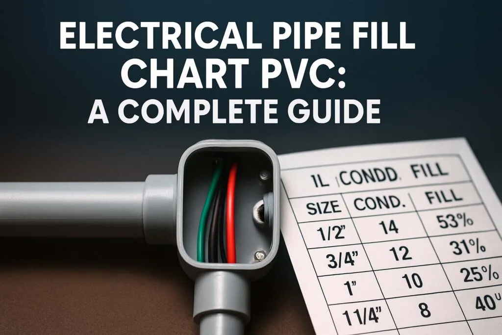 Electrical Pipe Fill Chart PVC: A Complete Guide 1 Electrical Pipe Fill Chart PVC: A Complete Guide