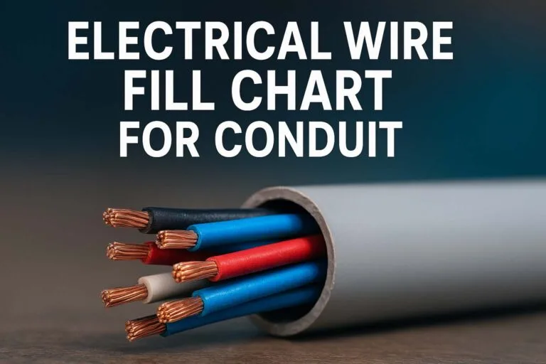 Electrical Wire Fill Chart for Conduit: Best Guide
