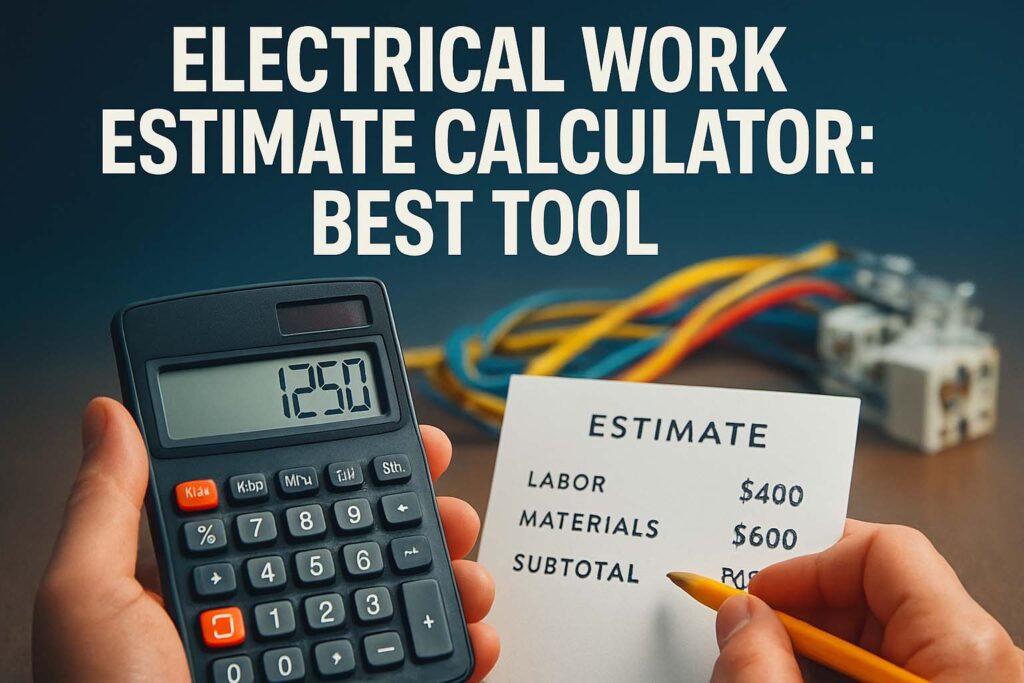Electrical Work Estimate Calculator: Best Tool 1 Electrical Work Estimate Calculator: Best Tool