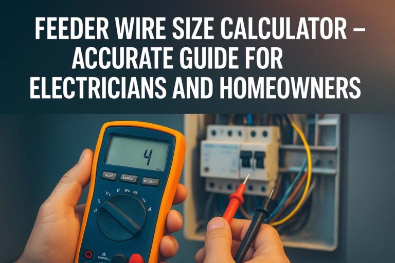 Feeder Wire Size Calculator – Accurate Guide for Electricians and Homeowners