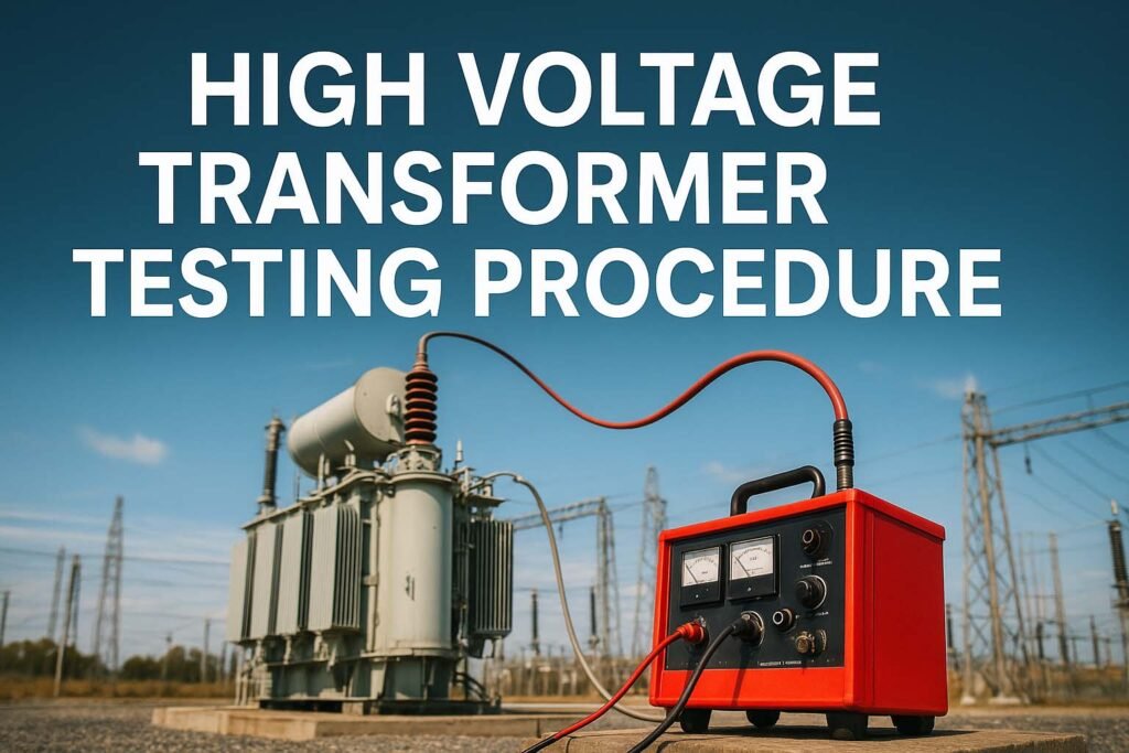 High Voltage Transformer Testing Procedure 1 High Voltage Transformer Testing Procedure