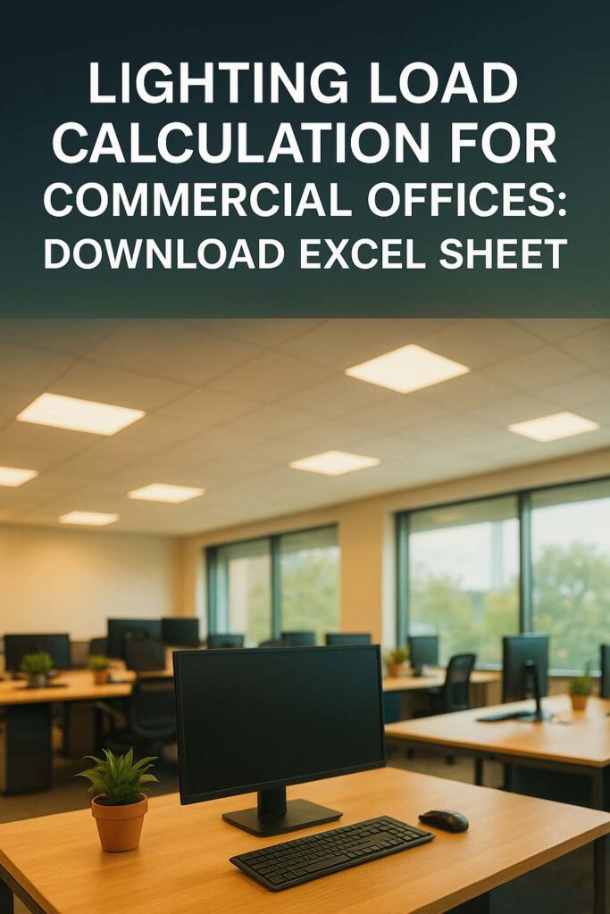 Lighting Load Calculation for Commercial Offices: Download Excel Sheet 1 Lighting Load Calculation for Commercial Offices: Download Excel Sheet