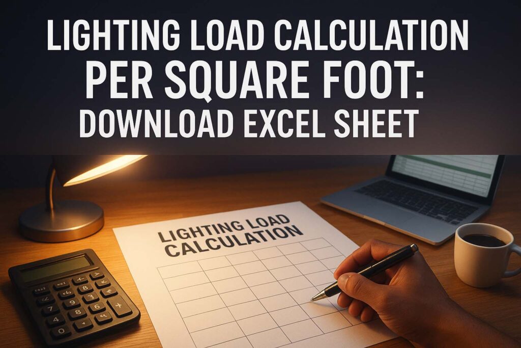 Lighting Load Calculation per Square Foot: Download Excel Sheet 1 Lighting Load Calculation per Square Foot: Download Excel Sheet