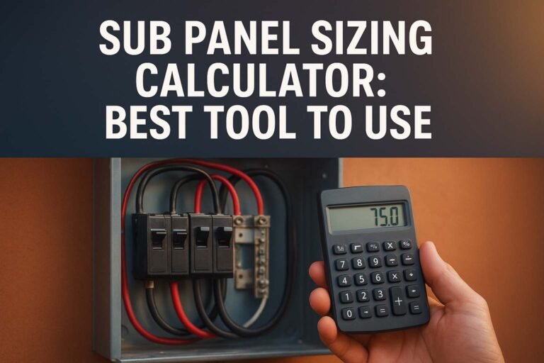 Sub Panel Sizing Calculator: Best Tool to Use