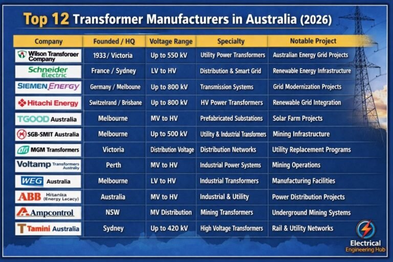 Top 12 Transformer Manufacturers in Australia (2026) 8 Top 12 Transformer Manufacturers in Australia (2026)