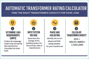 Automatic Transformer Rating Calculator – Find the Right Transformer Capacity for Your Load 2 Automatic Transformer Rating Calculator – Find the Right Transformer Capacity for Your Load Automatic Transformer Rating Calculator – Find the Right Transformer Capacity for Your Load