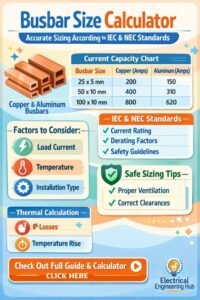 Busbar Size Calculator – Accurate Sizing According to IEC and NEC Standards 2 Busbar Size Calculator – Accurate Sizing According to IEC and NEC Standards