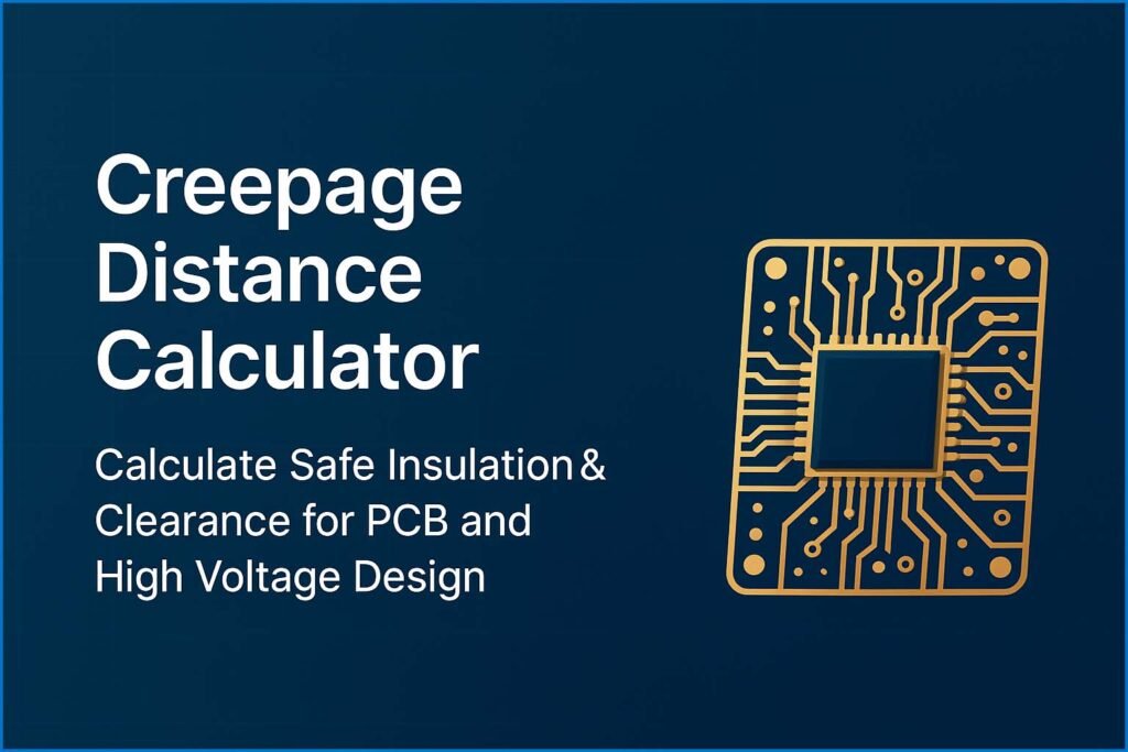 Creepage Distance Calculator – Calculate Safe Insulation & Clearance for PCB and High Voltage Design 1 Creepage Distance Calculator – Calculate Safe Insulation & Clearance for PCB and High Voltage Design