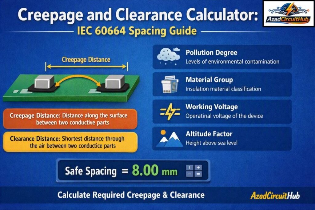 Creepage and Clearance Calculator IEC 60664 Spacing Guide