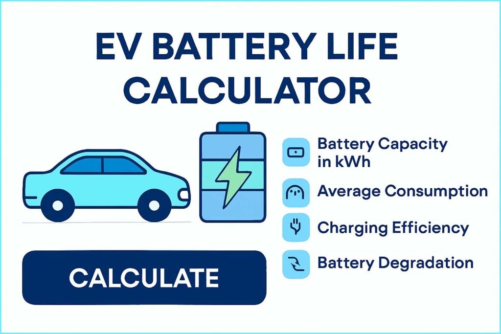 EV Battery Life Calculator – Estimate Your Electric Vehicle Battery Lifespan Accurately 1 EV Battery Life Calculator – Estimate Your Electric Vehicle Battery Lifespan Accurately