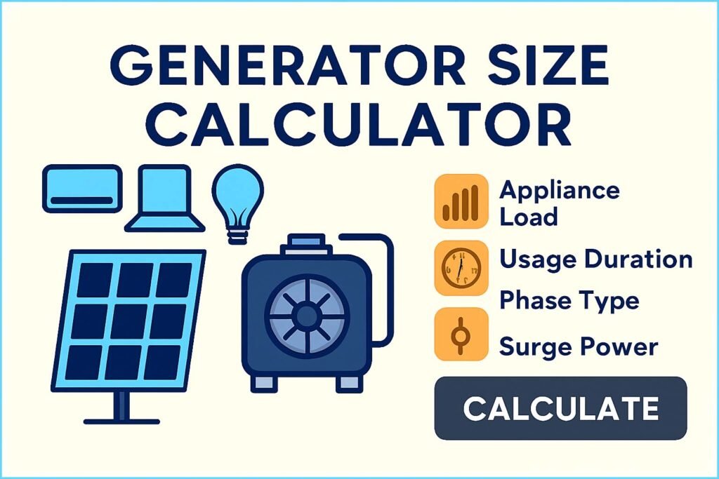 Generator Size Calculator for Homes in KVA: Best Tool 1 Generator Size Calculator for Homes in KVA: Best Tool