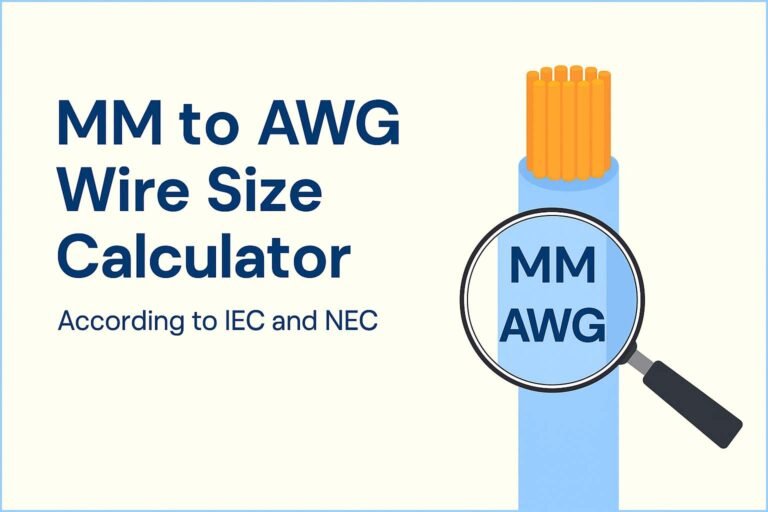 MM to AWG Wire Size Calculator According to IEC and NEC 1 MM to AWG Wire Size Calculator According to IEC and NEC