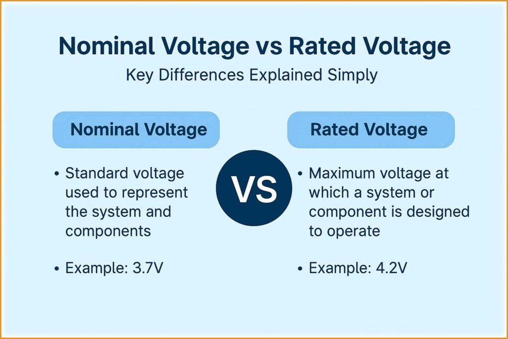 Nominal Voltage vs Rated Voltage – Key Differences Explained Simply 1 Nominal Voltage vs Rated Voltage – Key Differences Explained Simply