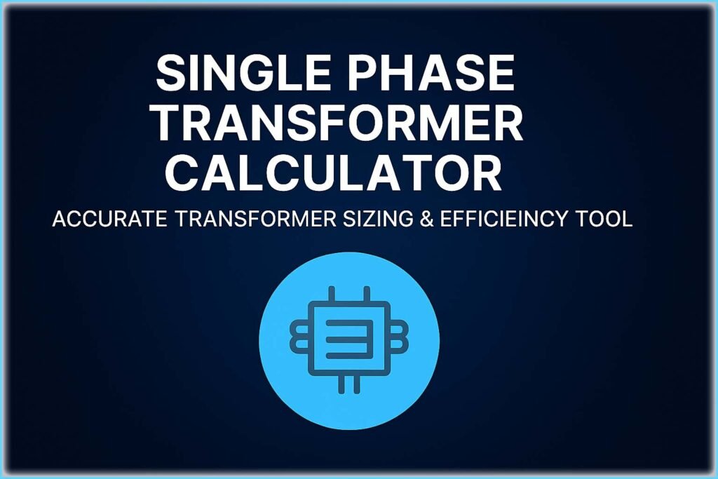 Single Phase Transformer Calculator – Accurate Transformer Sizing & Efficiency Tool 1 Single Phase Transformer Calculator – Accurate Transformer Sizing & Efficiency Tool