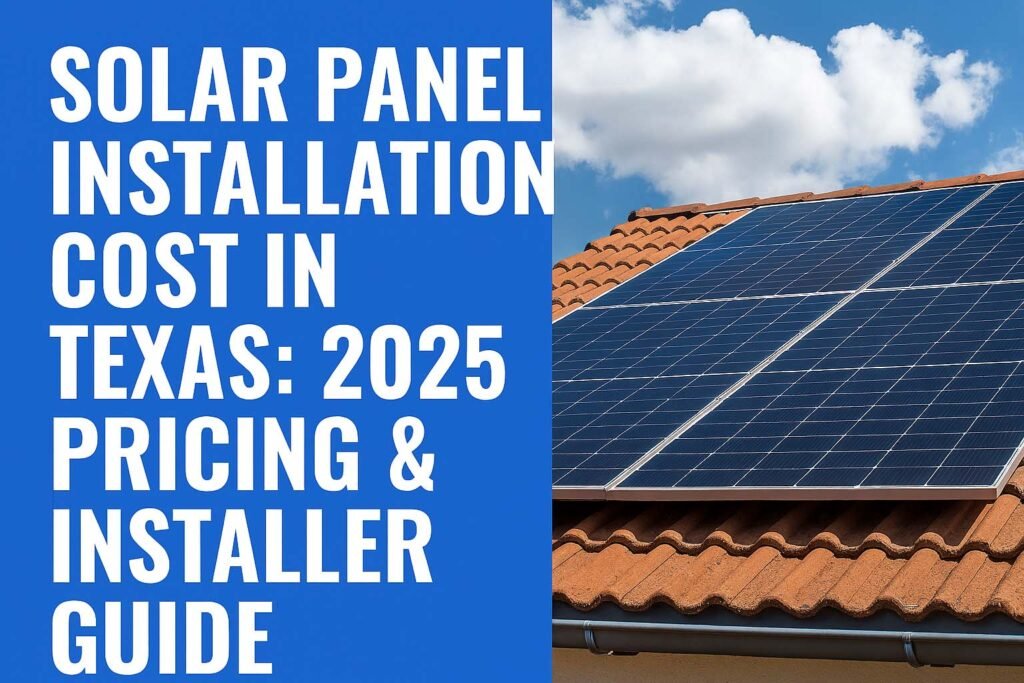 Solar Panel Installation Cost in Texas: 2025 Pricing & Installer Guide 1 Solar Panel Installation Cost in Texas: 2025 Pricing & Installer Guide