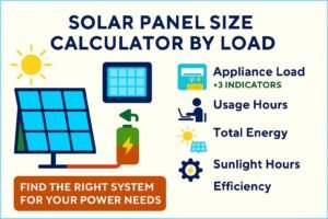 Solar Panel Size Calculator by Load – Find the Right System for Your Power Needs 2 Solar Panel Size Calculator by Load – Find the Right System for Your Power Needs Solar Panel Size Calculator by Load – Find the Right System for Your Power Needs
