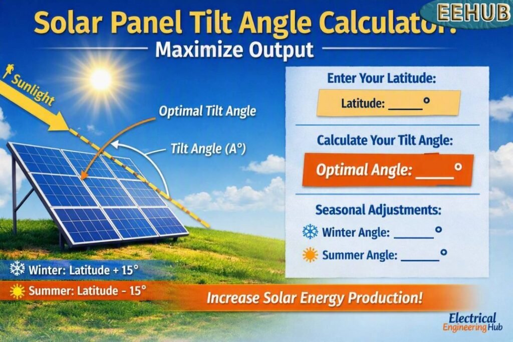Solar Panel Tilt Angle Calculator Maximize Output