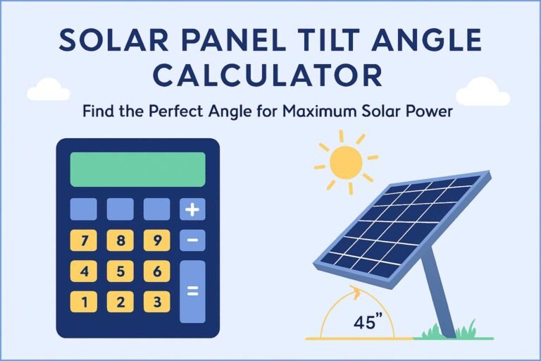 Solar Panel Tilt Angle Calculator – Find the Perfect Angle for Maximum Solar Power