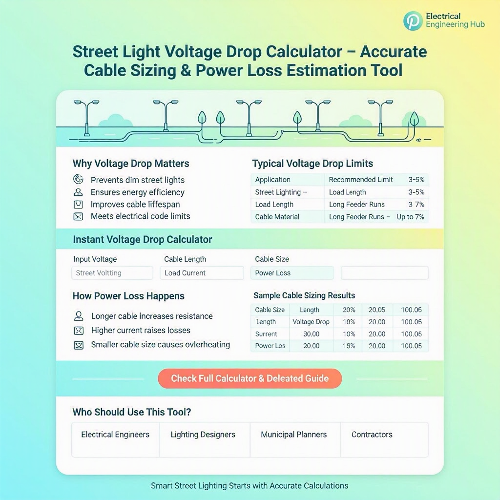 Street Light Voltage Drop Calculator
