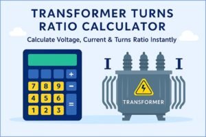 Transformer Turns Ratio Calculator – Calculate Voltage, Current & Turns Ratio Instantly 2 Transformer Turns Ratio Calculator – Calculate Voltage Current Turns Ratio Instantly Transformer Turns Ratio Calculator – Calculate Voltage, Current & Turns Ratio Instantly