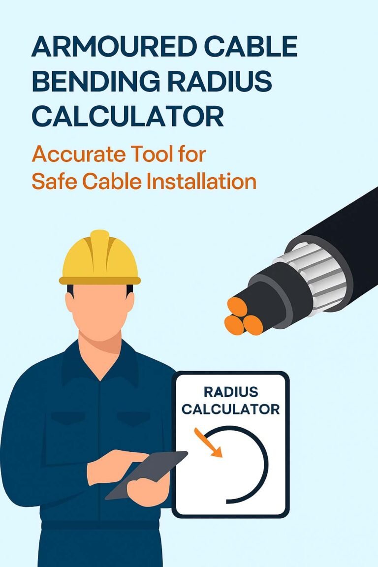 Armoured Cable Bending Radius Calculator – Accurate Tool for Safe Cable Installation 4 Armoured Cable Bending Radius Calculator – Accurate Tool for Safe Cable Installation