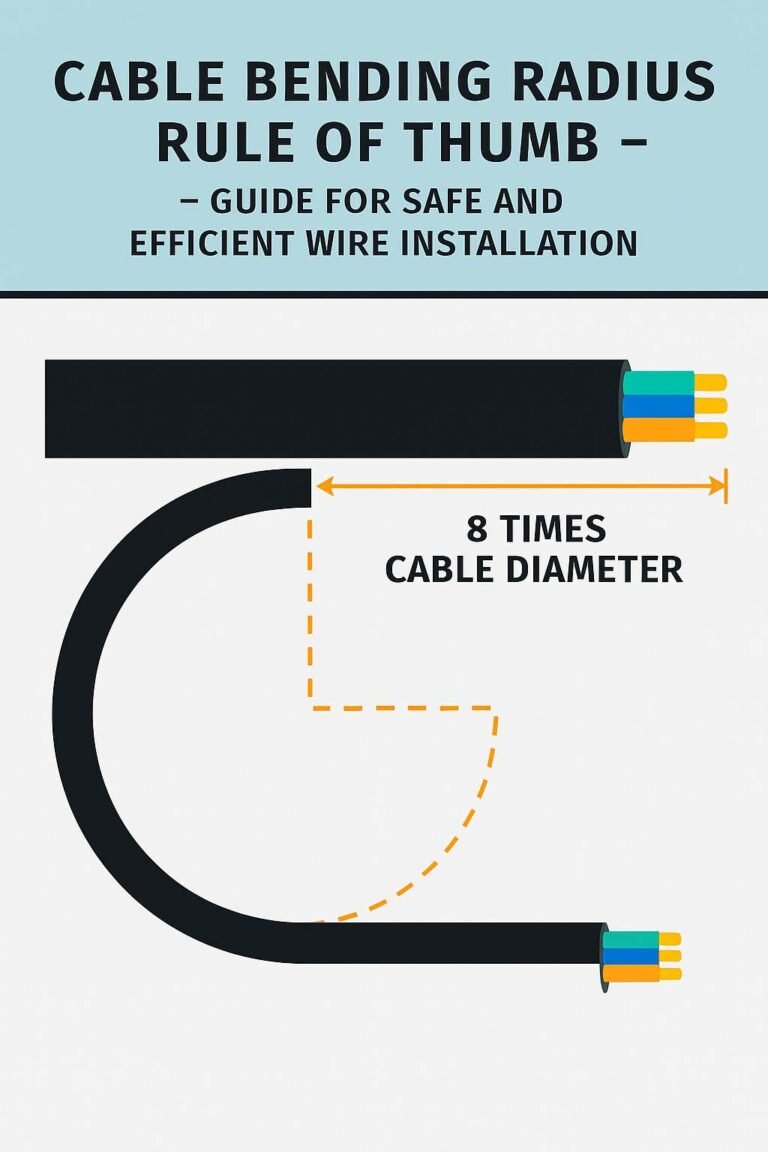 Cable Bending Radius Rule of Thumb – Guide for Safe and Efficient Wire Installation