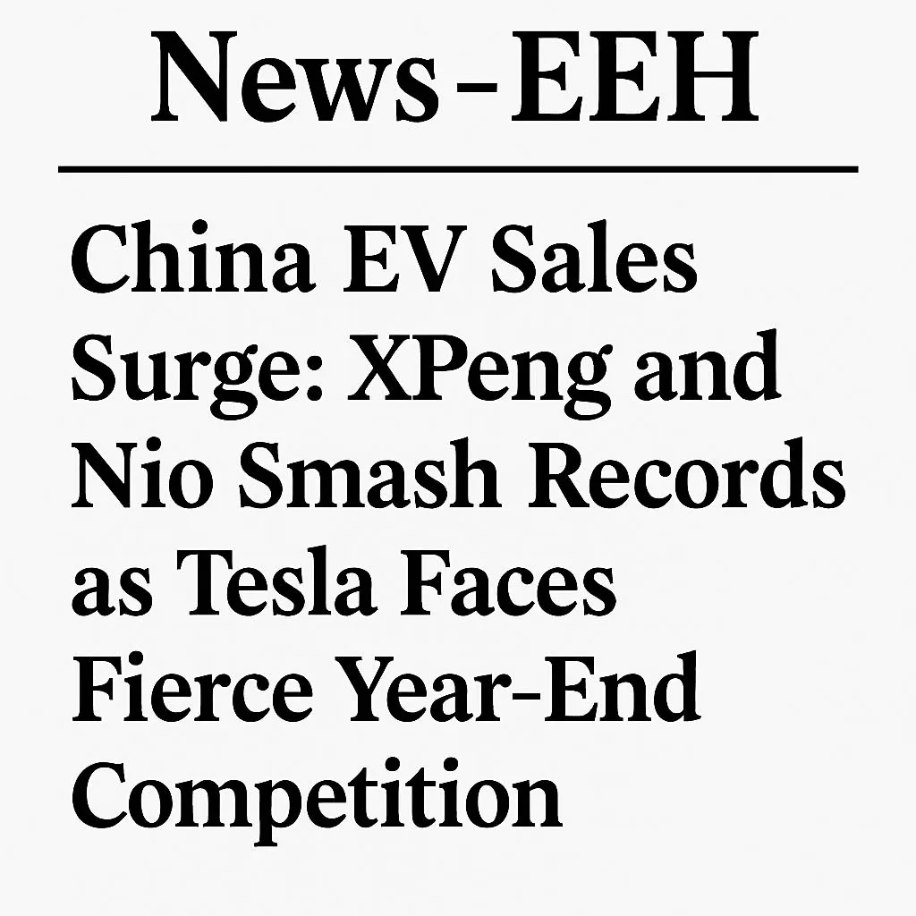 China EV Sales Surge: XPeng and Nio Smash Records as Tesla Faces Fierce Year-End Competition