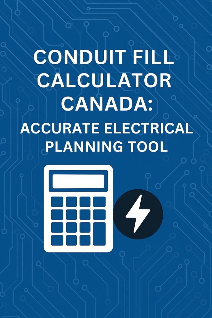 Conduit Fill Calculator Canada: Accurate Electrical Planning Tool 1 Conduit Fill Calculator Canada: Accurate Electrical Planning Tool