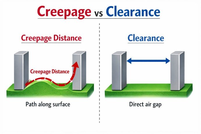 Phase to Phase Clearance Calculator 2 Creepage Distance vs Clearance