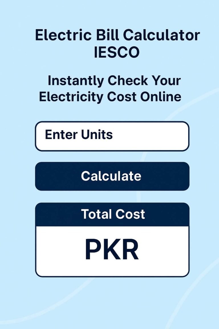 Electric Bill Calculator IESCO – Instantly Check Your Electricity Cost Online 6 Electric Bill Calculator IESCO – Instantly Check Your Electricity Cost Online